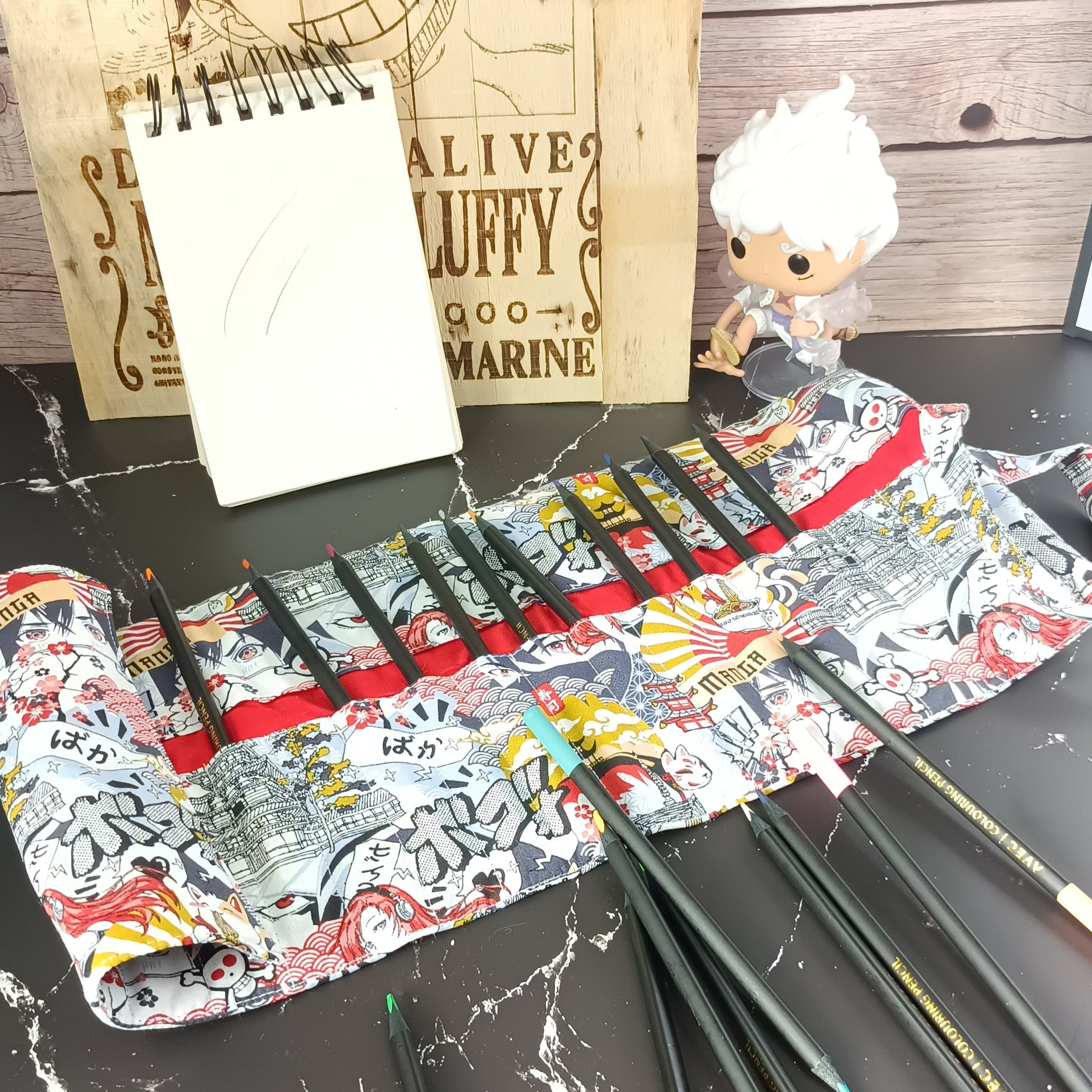 Trousse crayon ou feutres à rouler - Manga 