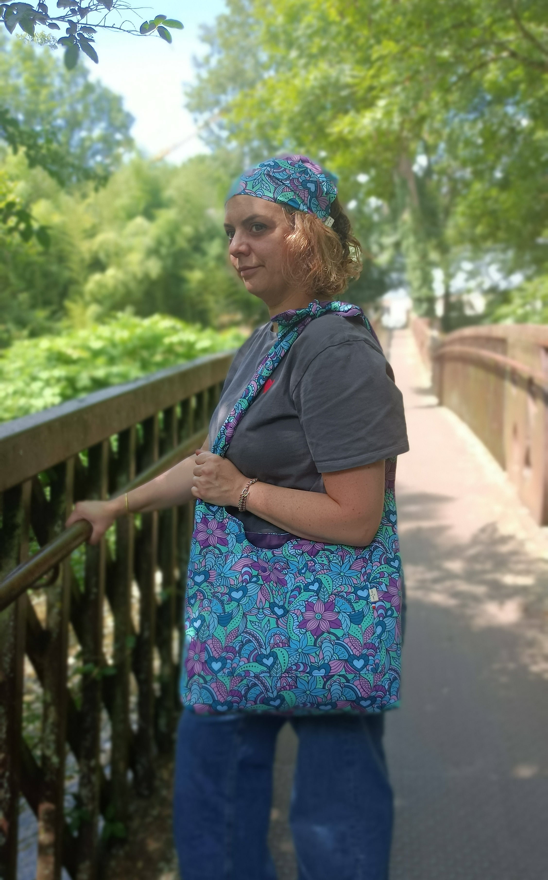 sac boho orchidée bleu