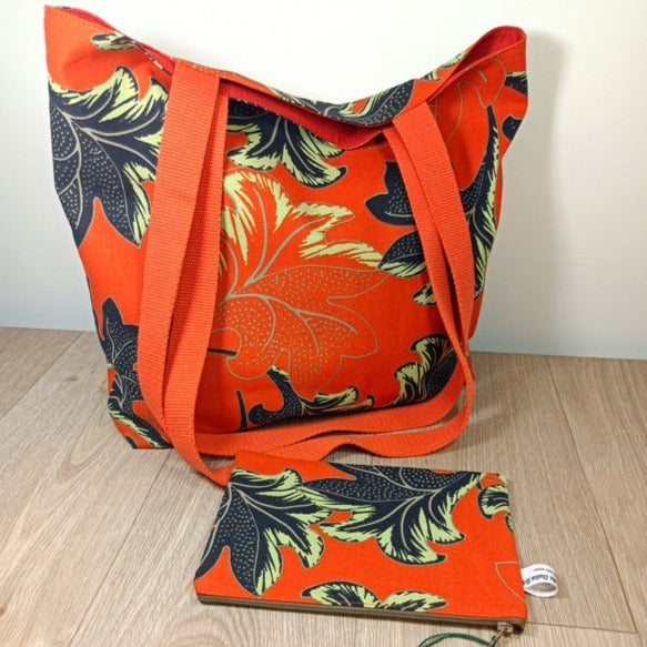 Tote bag cabas et sa pochette assortie - Amanda