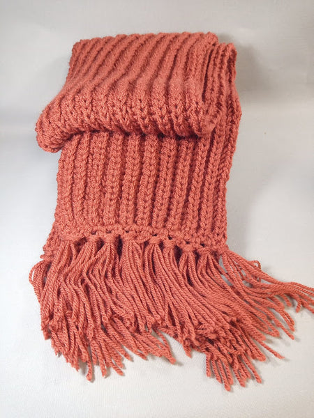 Écharpes longues tricoté à la main - Maille anglaise