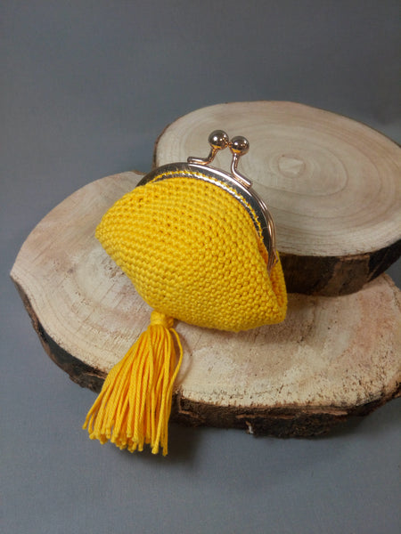 Hand crocheted coin holders
