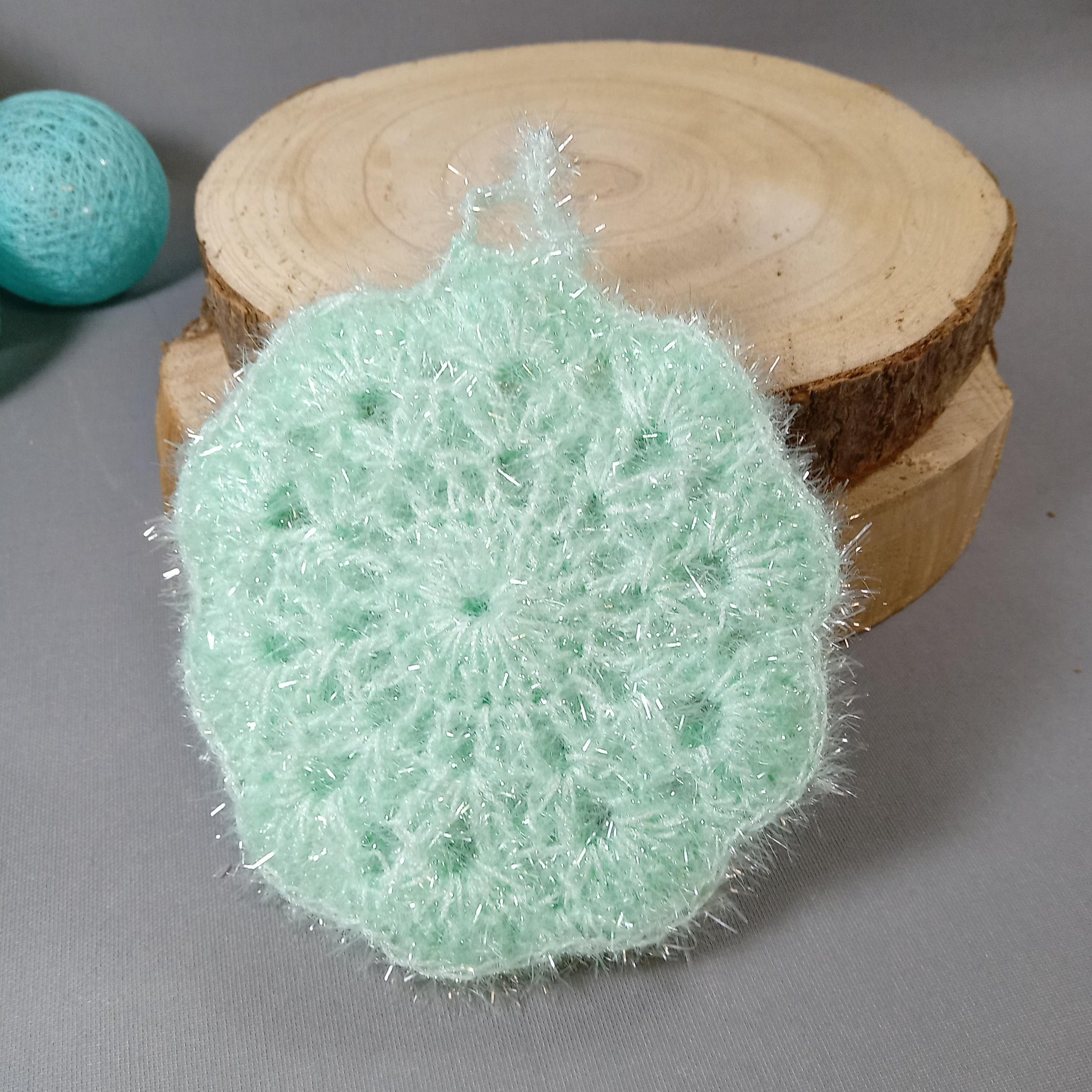 Eponge lavable tawashi - crocheté à la main avec fil spécial lavage 60°