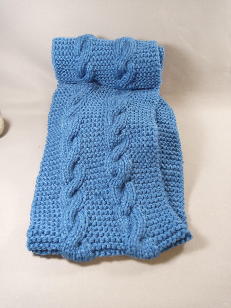 Snood double tour de cou - Echarpe adultes - Tricoté à la main - Torsade