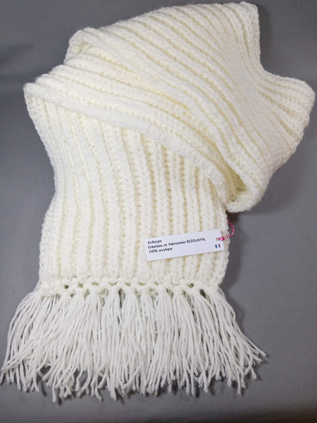 Écharpes longues tricoté à la main - Maille anglaise