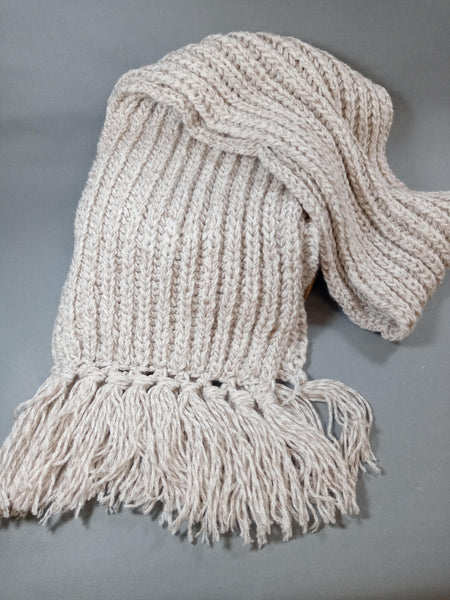 Écharpes longues tricoté à la main - Maille anglaise