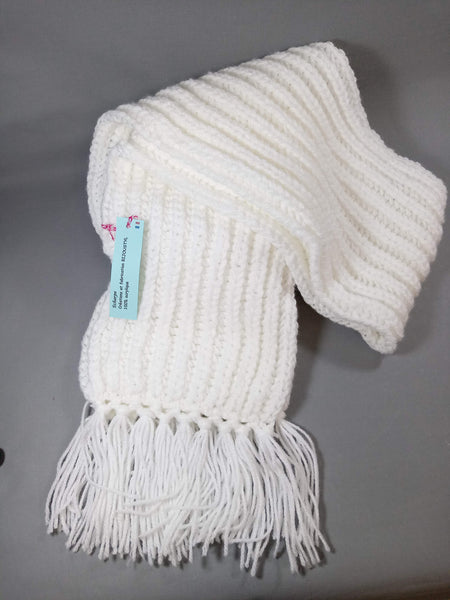 Écharpes longues tricoté à la main - Maille anglaise