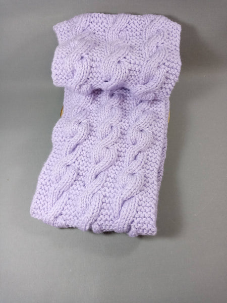 Snood double tour de cou - Echarpe adultes - Tricoté à la main - Torsade