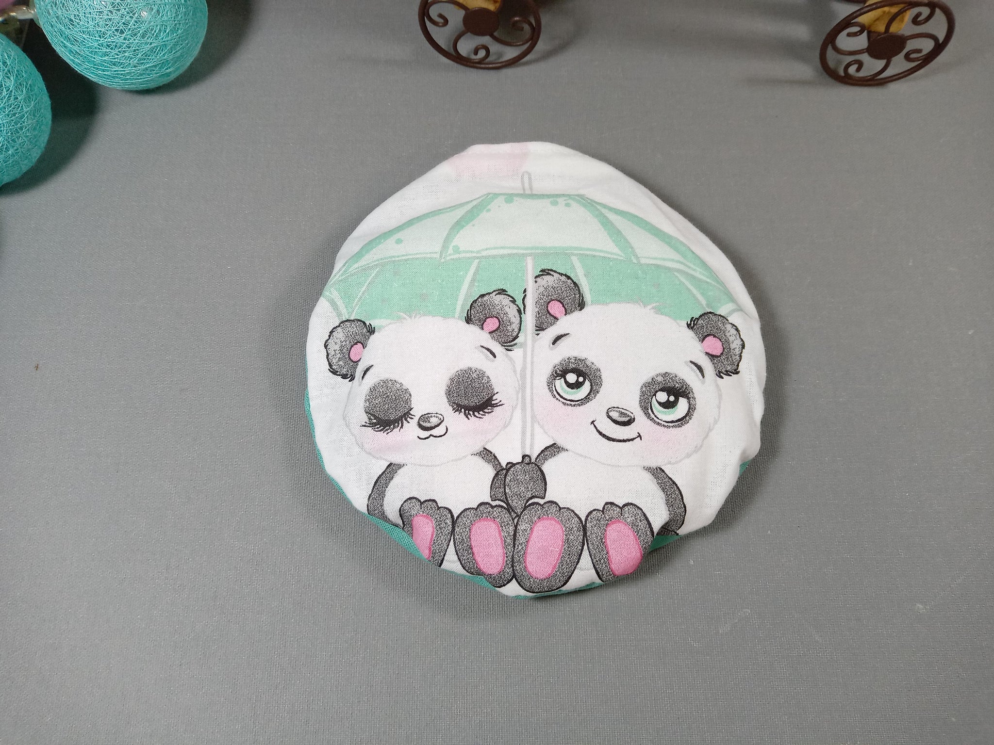 Bouillotte bébé - Panda vert - cadeau naissance