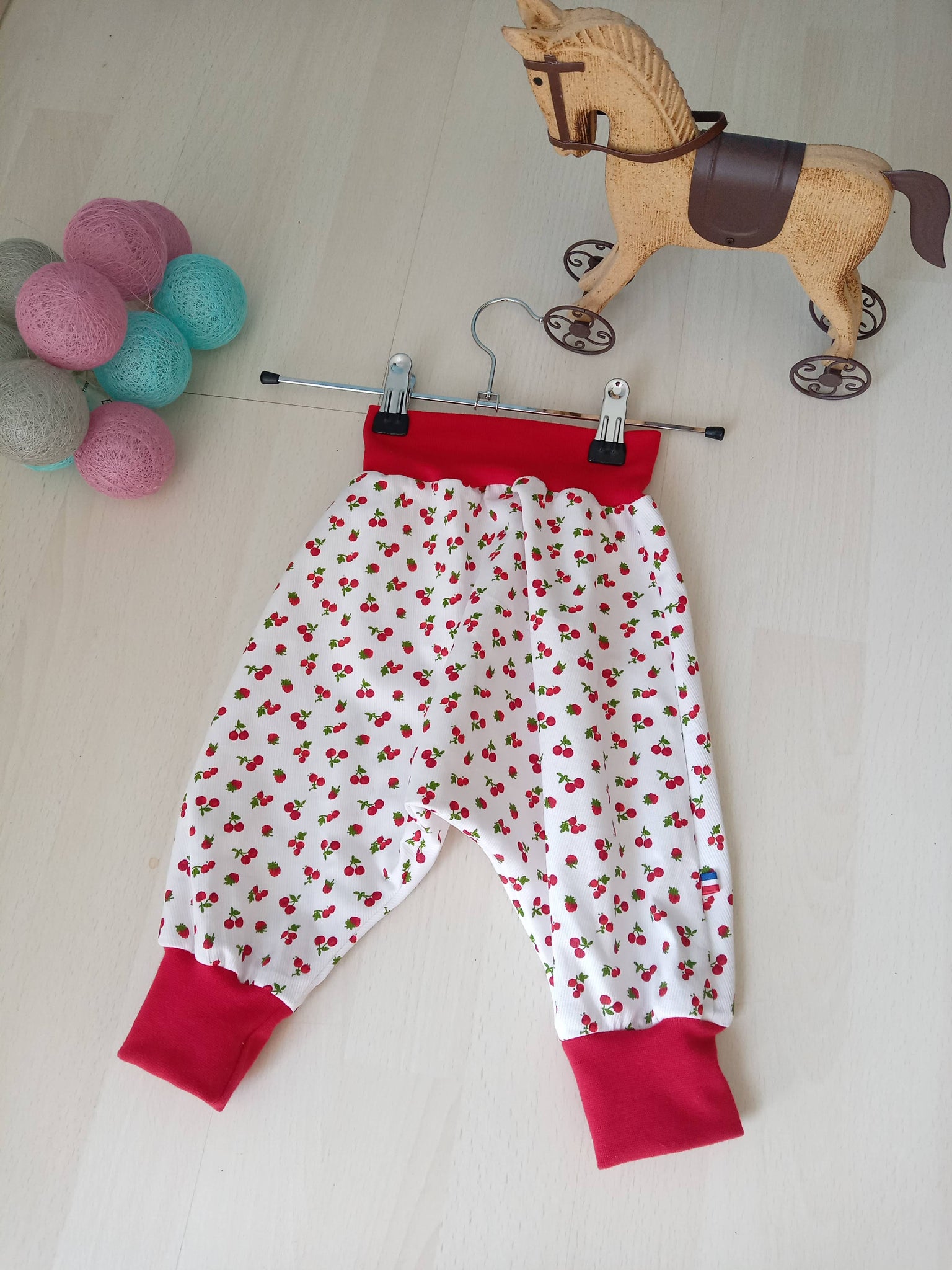 Sarouel pantalon bébé  - Fraise & cerise