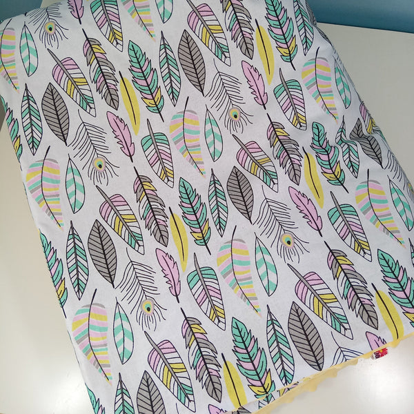 Couverture bébé - Plumes - cadeau naissance