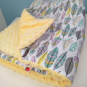 Couverture bébé - Plumes - cadeau naissance