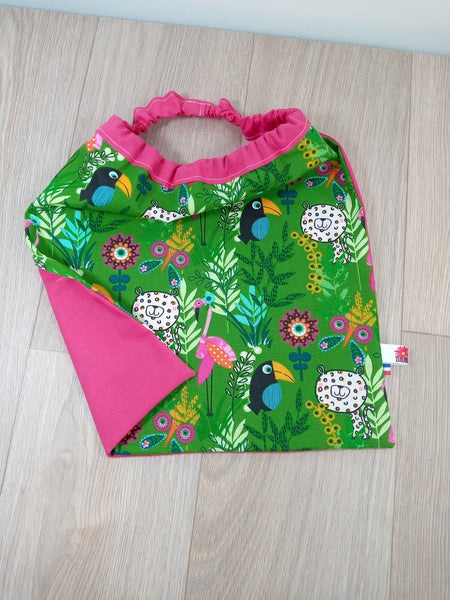 Serviette élastique cantine ou crèche lavable - Toucan