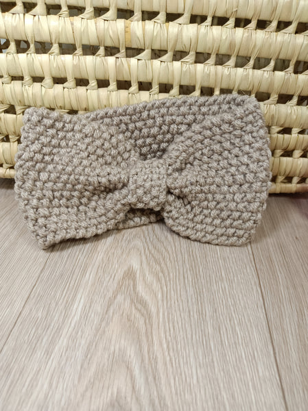 Bandeau cheveux adultes -Tricoté à la main - Point de riz