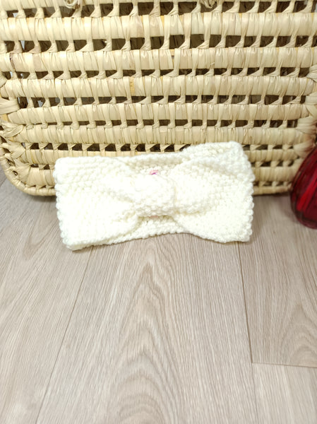 Bandeau cheveux adultes -Tricoté à la main - Point de riz