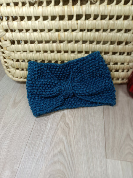 Bandeau cheveux adultes -Tricoté à la main - Point de riz