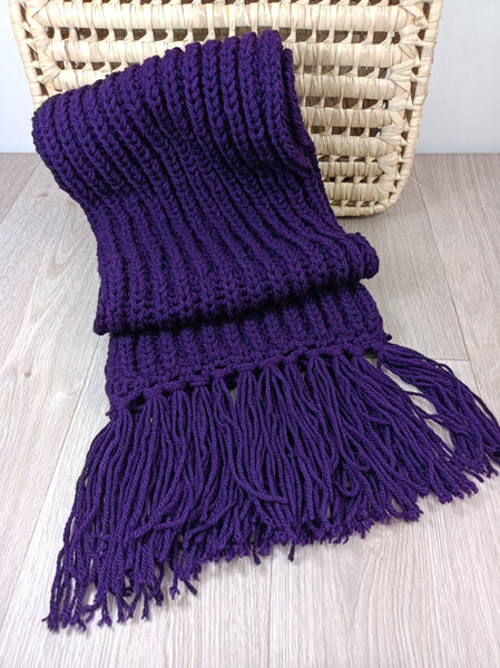 Écharpes longues tricoté à la main - Maille anglaise