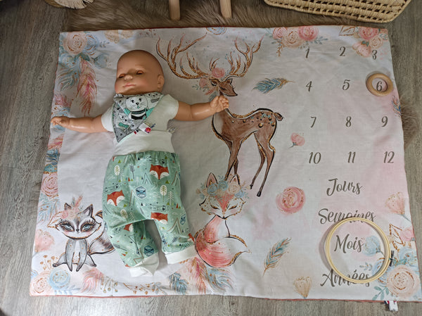 Baby blanket - "The green jungle"