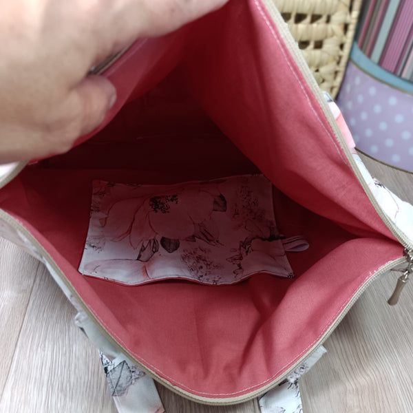 Sac cabas et pochette assortis - Eglantine