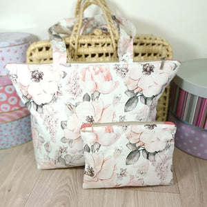 Sac cabas et pochette assortis - Eglantine