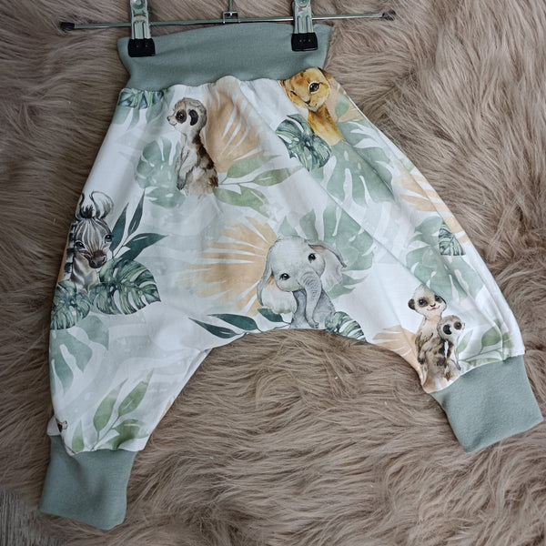 Sarouel pantalon bébé  - Tropical vert