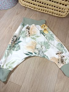 Sarouel pantalon bébé  - Tropical vert