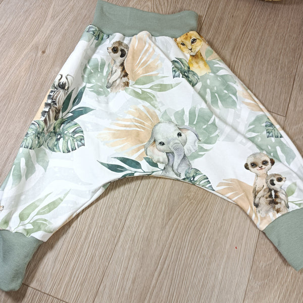 Sarouel pantalon bébé  - Tropical vert