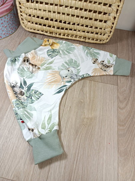Sarouel pantalon bébé  - Tropical vert