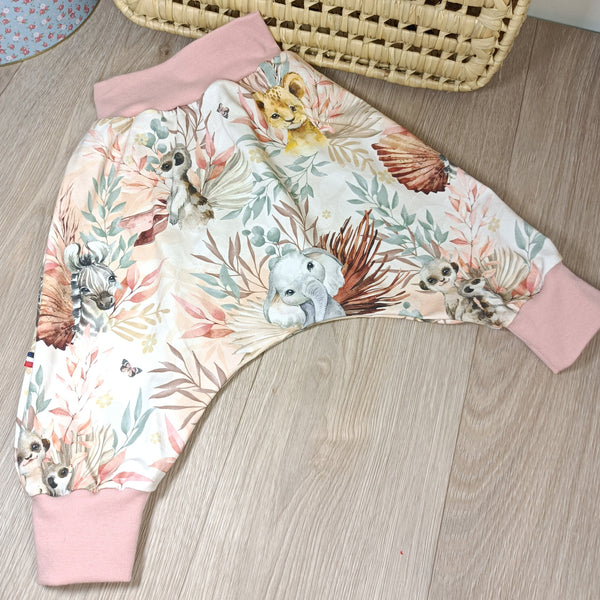 Sarouel pantalon bébé  - Tropical terracotta