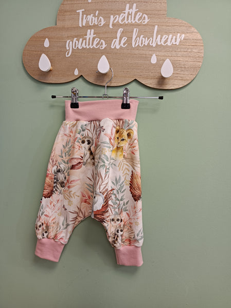 Sarouel pantalon bébé  - Tropical terracotta