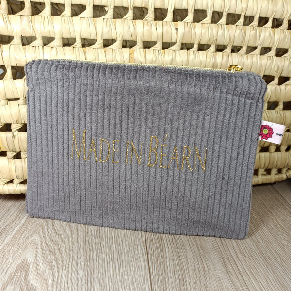 Pochettes velours zippées personnalisable