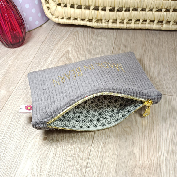 Pochettes velours zippées personnalisable