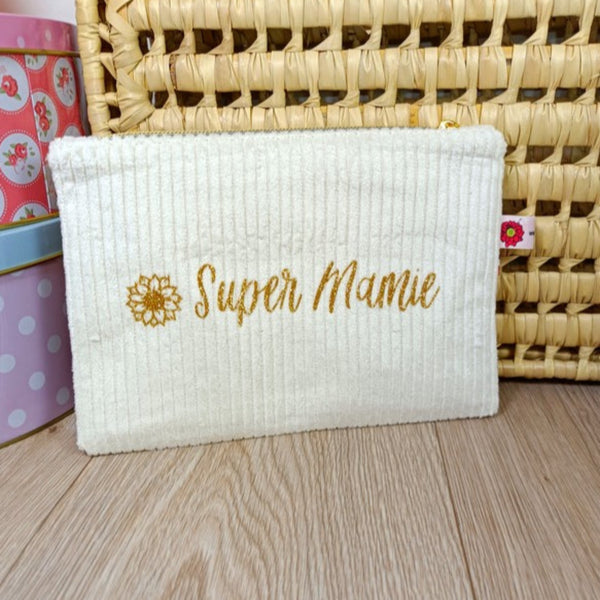 Pochettes velours zippées personnalisable