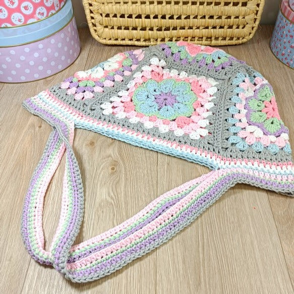 Sac cabas crochet - Tons rose