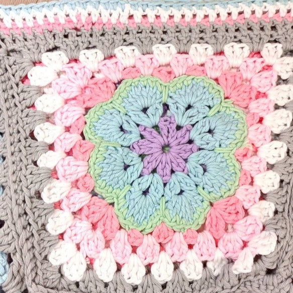 Sac cabas crochet - Tons rose