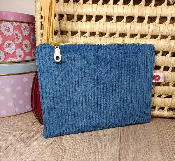 Pochettes velours zippées