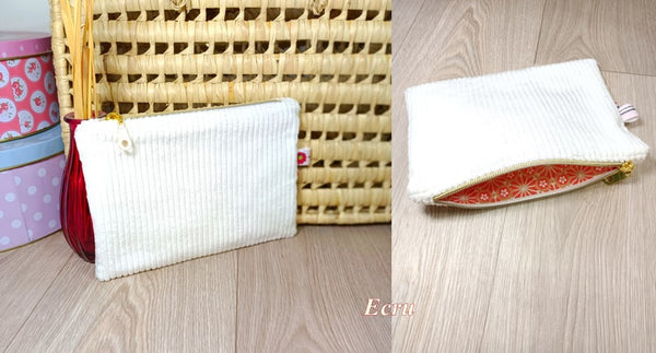 Pochettes velours zippées