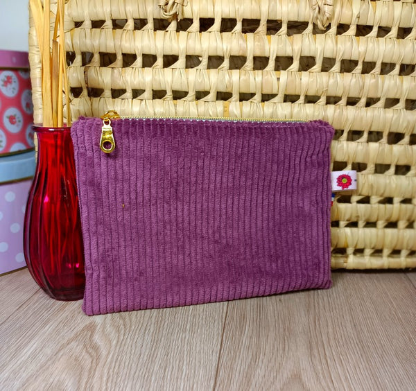 Pochettes velours zippées