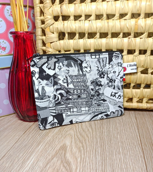 Porte-monnaie ou mini pochette zippée - Manga