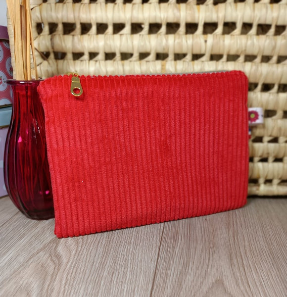 Pochettes velours zippées