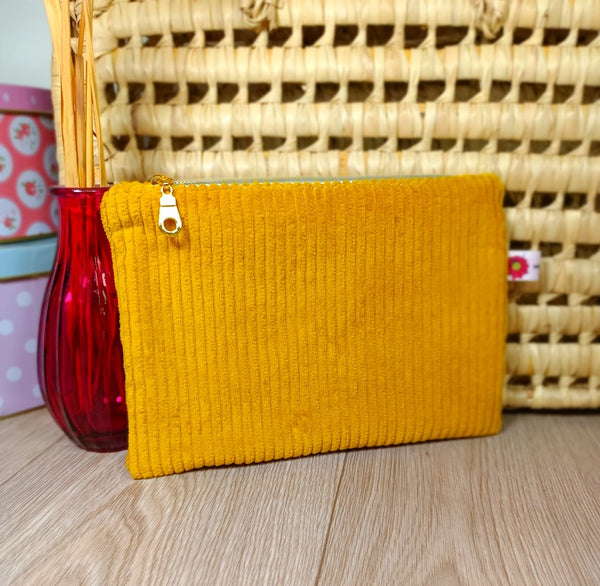 Pochettes velours zippées