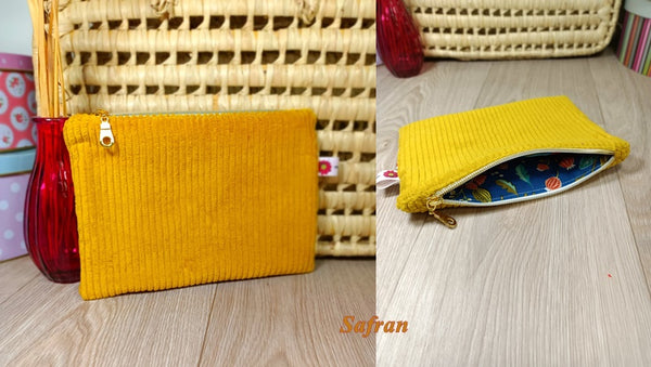 Pochettes velours zippées