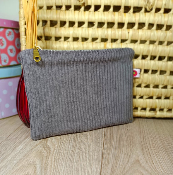 Pochettes velours zippées