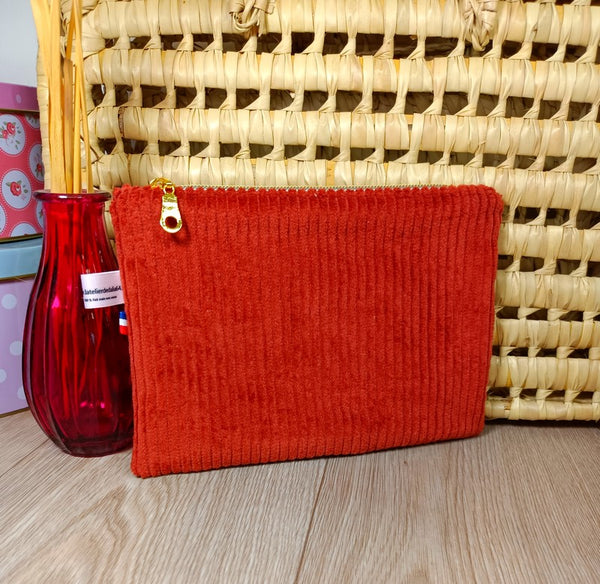 Pochettes velours zippées
