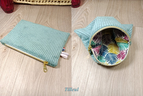 Pochettes velours zippées