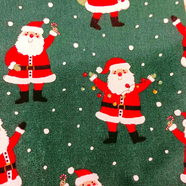 Bottes de Noël - Tissu imprimé au choix - Fourrure rouge ou blanc- Personnalisées avec du flex