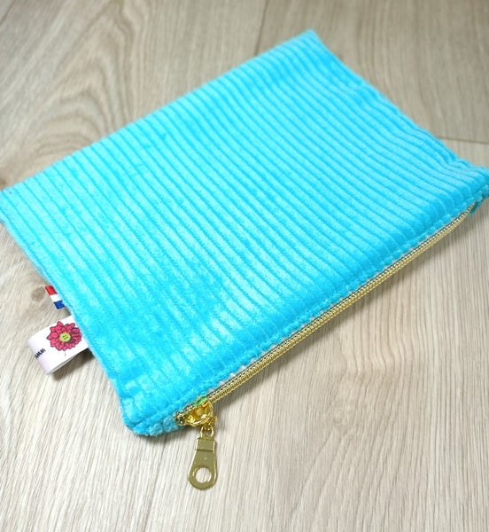 Pochettes velours zippées
