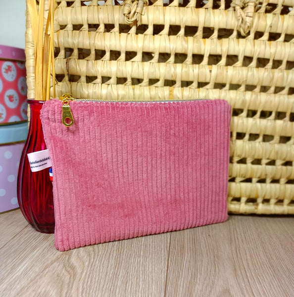 Pochettes velours zippées