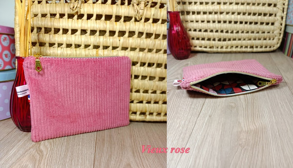 Pochettes velours zippées
