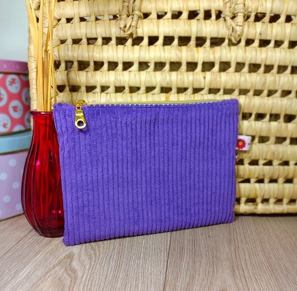 Pochettes velours zippées